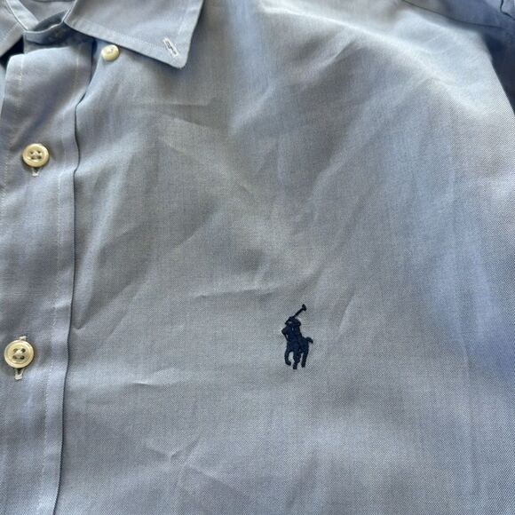 Ralph Lauren Classic Fit Men’s Size Large 16 34/35 Blue Casual Button Down Shirt - Picture 12 of 12